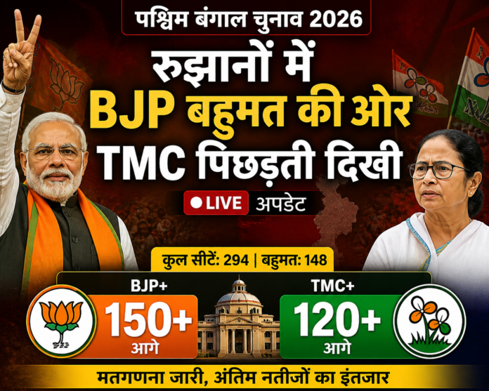 पश्चिम बंगाल चुनाव में BJP रुझानों में आगे